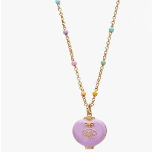 Alex and Ani Polly Pocket™ Locket Ring Gold Necklace with Pastel Accents